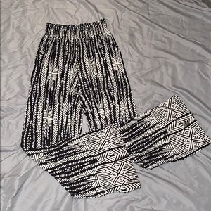 Black and white Mossimo flare pants (full length)